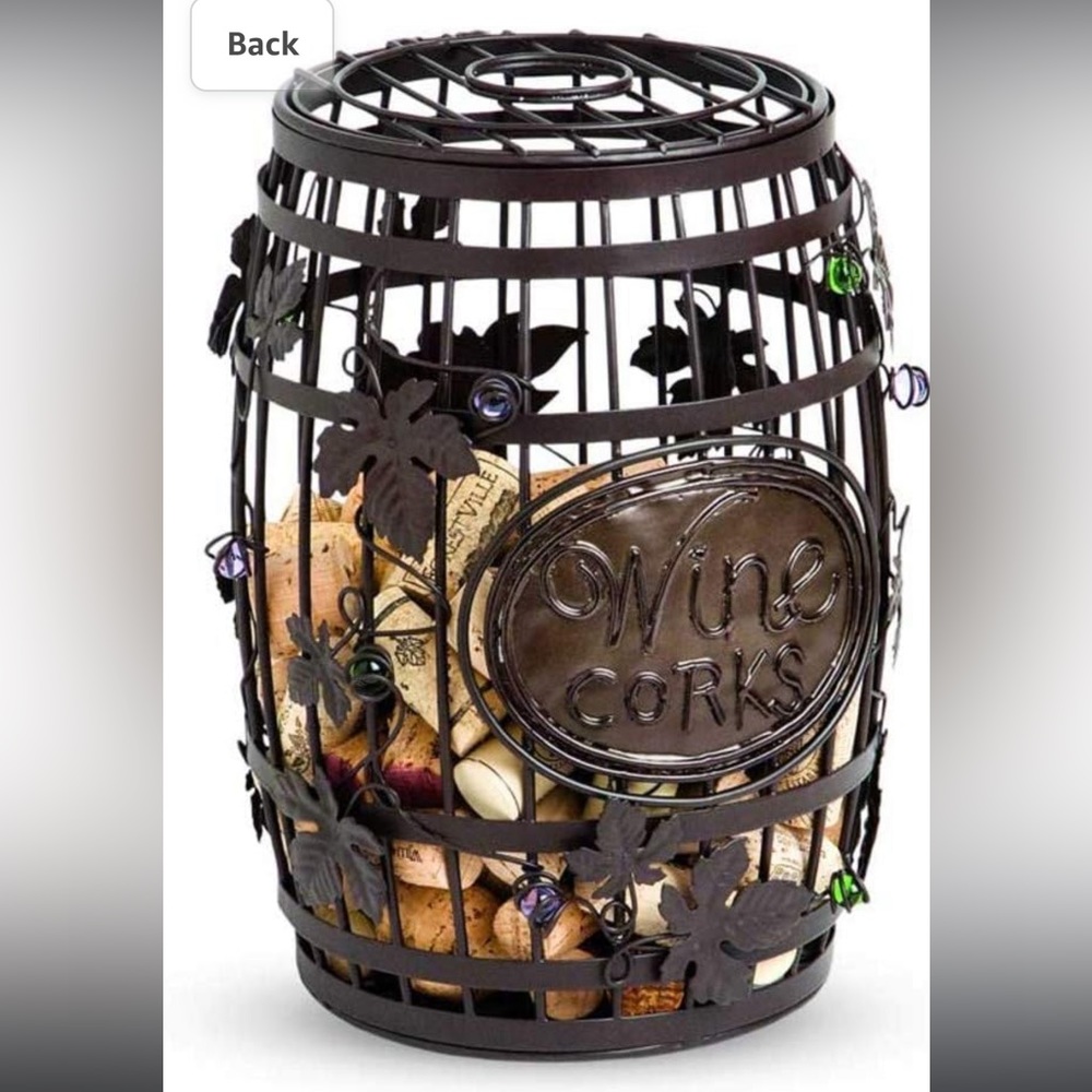 Wine barrel cork cage